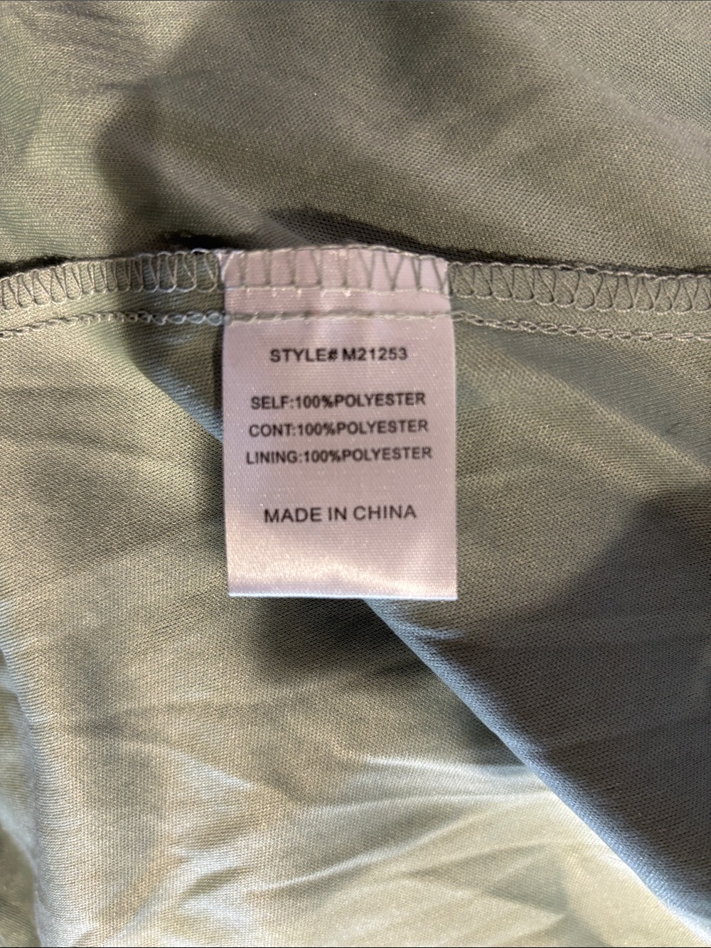 Baltic born Arden shimmer gown in sage+gold featuring a long V neckline - Picture 11 of 12